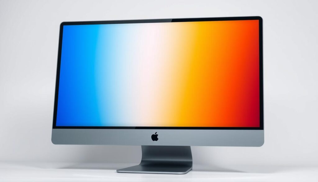 A sleek, modern Macbook monitor displayed in a clean, well-lit studio setting. The display showcases vibrant, true-to-life colors and deep, inky blacks, with crisp, detailed text and graphics. The screen is tilted at a slight angle, revealing the thin, aluminum chassis and highlighting the monitor's elegant design. Soft, directional lighting casts subtle shadows, emphasizing the monitor's depth and form. The background is a simple, minimalist white or gray, allowing the Macbook display to take center stage. The overall tone is professional, sophisticated, and showcase the Macbook monitor's top-of-the-line display capabilities. A sleek, modern Macbook monitor displayed in a clean, well-lit studio setting. The display showcases vibrant, true-to-life colors and deep, inky blacks, with crisp, detailed text and graphics. The screen is tilted at a slight angle, revealing the thin, aluminum chassis and highlighting the monitor's elegant design. Soft, directional lighting casts subtle shadows, emphasizing the monitor's depth and form. The background is a simple, minimalist white or gray, allowing the Macbook display to take center stage. The overall tone is professional, sophisticated, and showcase the Macbook monitor's top-of-the-line display capabilities.