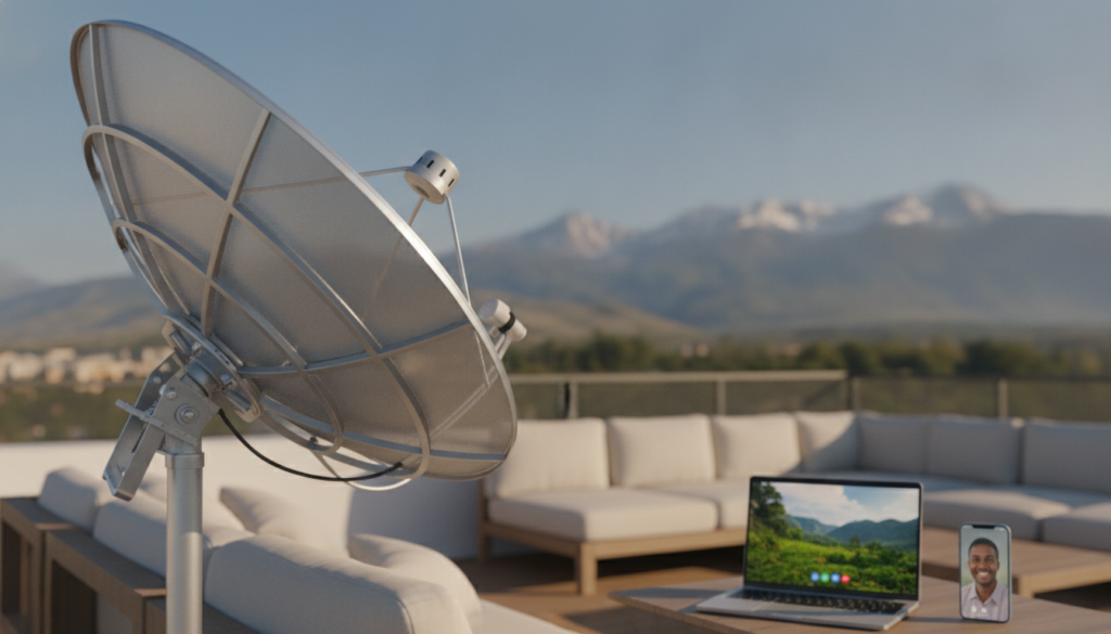 Internet via Satellit für Streaming und Telefonie